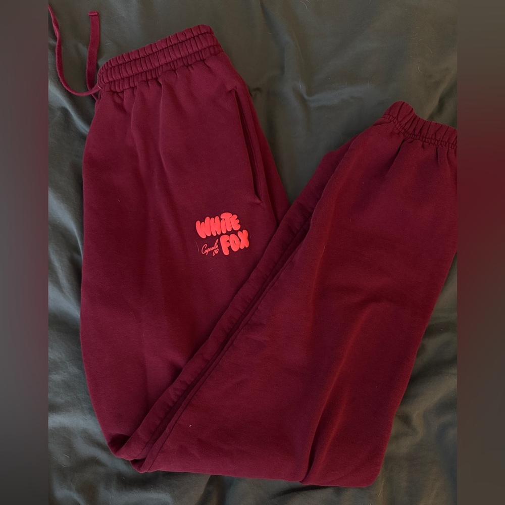 White Fox Boutique Maroon Joggers